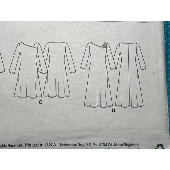McCalls 7240 Sewing pattern dress fit and flare size L XL XXL - Picture 7 of 7